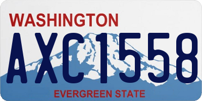 WA license plate AXC1558