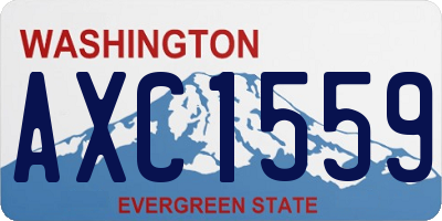 WA license plate AXC1559