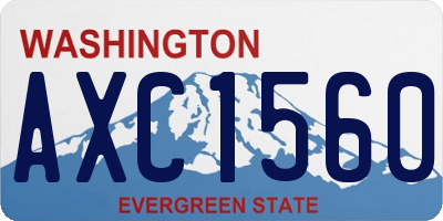WA license plate AXC1560