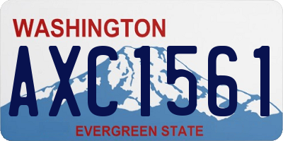 WA license plate AXC1561