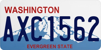 WA license plate AXC1562