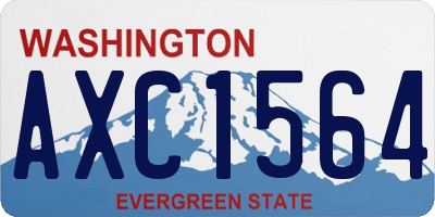 WA license plate AXC1564