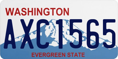 WA license plate AXC1565