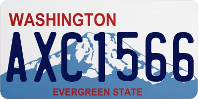 WA license plate AXC1566