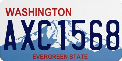 WA license plate AXC1568