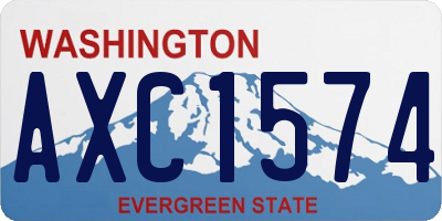 WA license plate AXC1574