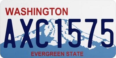 WA license plate AXC1575