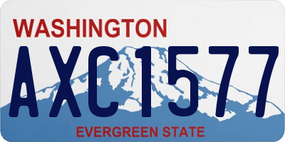 WA license plate AXC1577
