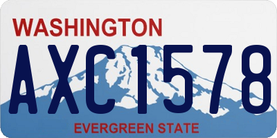 WA license plate AXC1578