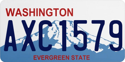 WA license plate AXC1579