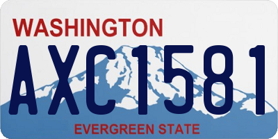 WA license plate AXC1581