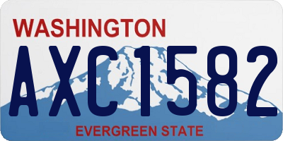 WA license plate AXC1582