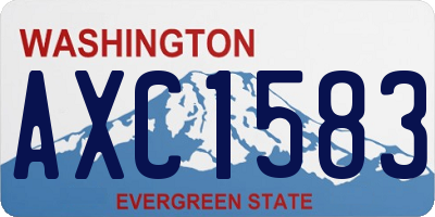 WA license plate AXC1583