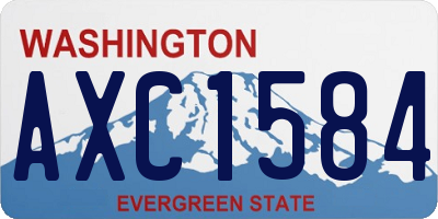 WA license plate AXC1584