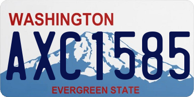 WA license plate AXC1585