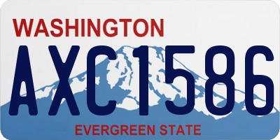 WA license plate AXC1586