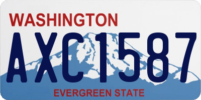 WA license plate AXC1587