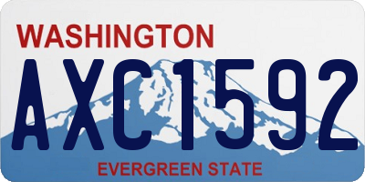 WA license plate AXC1592