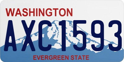 WA license plate AXC1593