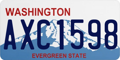 WA license plate AXC1598