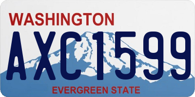 WA license plate AXC1599