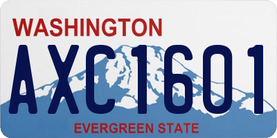 WA license plate AXC1601