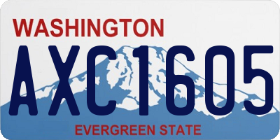 WA license plate AXC1605