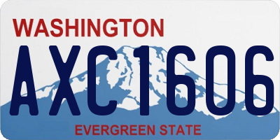 WA license plate AXC1606