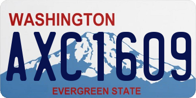 WA license plate AXC1609