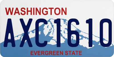 WA license plate AXC1610