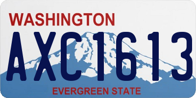 WA license plate AXC1613