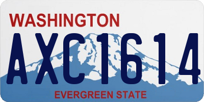 WA license plate AXC1614
