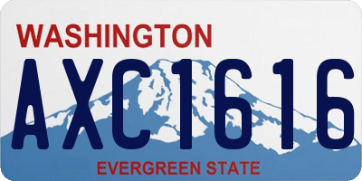 WA license plate AXC1616