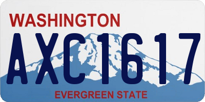 WA license plate AXC1617
