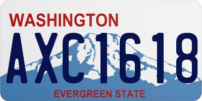 WA license plate AXC1618