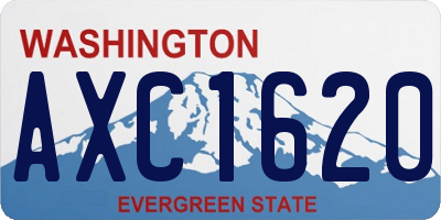 WA license plate AXC1620