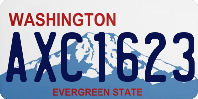 WA license plate AXC1623
