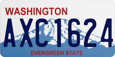 WA license plate AXC1624
