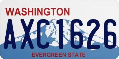 WA license plate AXC1626