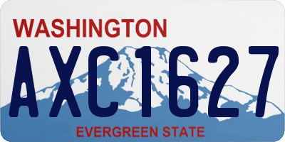 WA license plate AXC1627