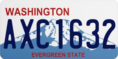 WA license plate AXC1632