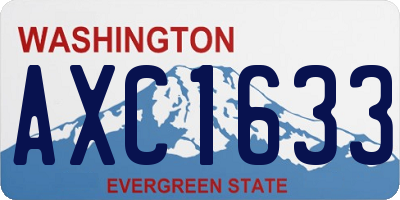WA license plate AXC1633