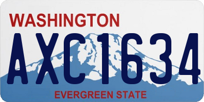WA license plate AXC1634