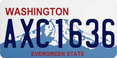 WA license plate AXC1636