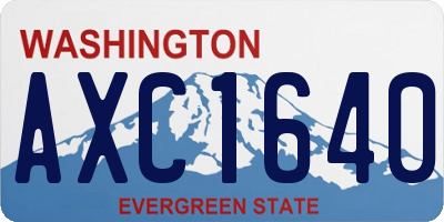 WA license plate AXC1640