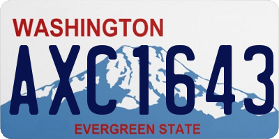 WA license plate AXC1643