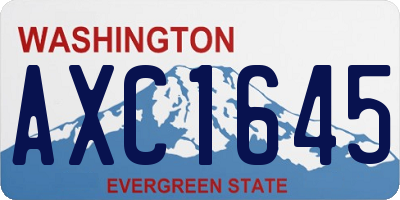 WA license plate AXC1645