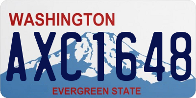 WA license plate AXC1648