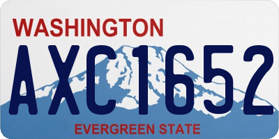 WA license plate AXC1652