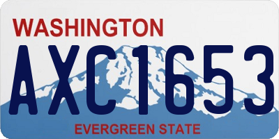 WA license plate AXC1653